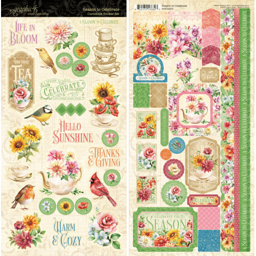 Graphic 45 Season to Celebrate Cardstock Sticker Set