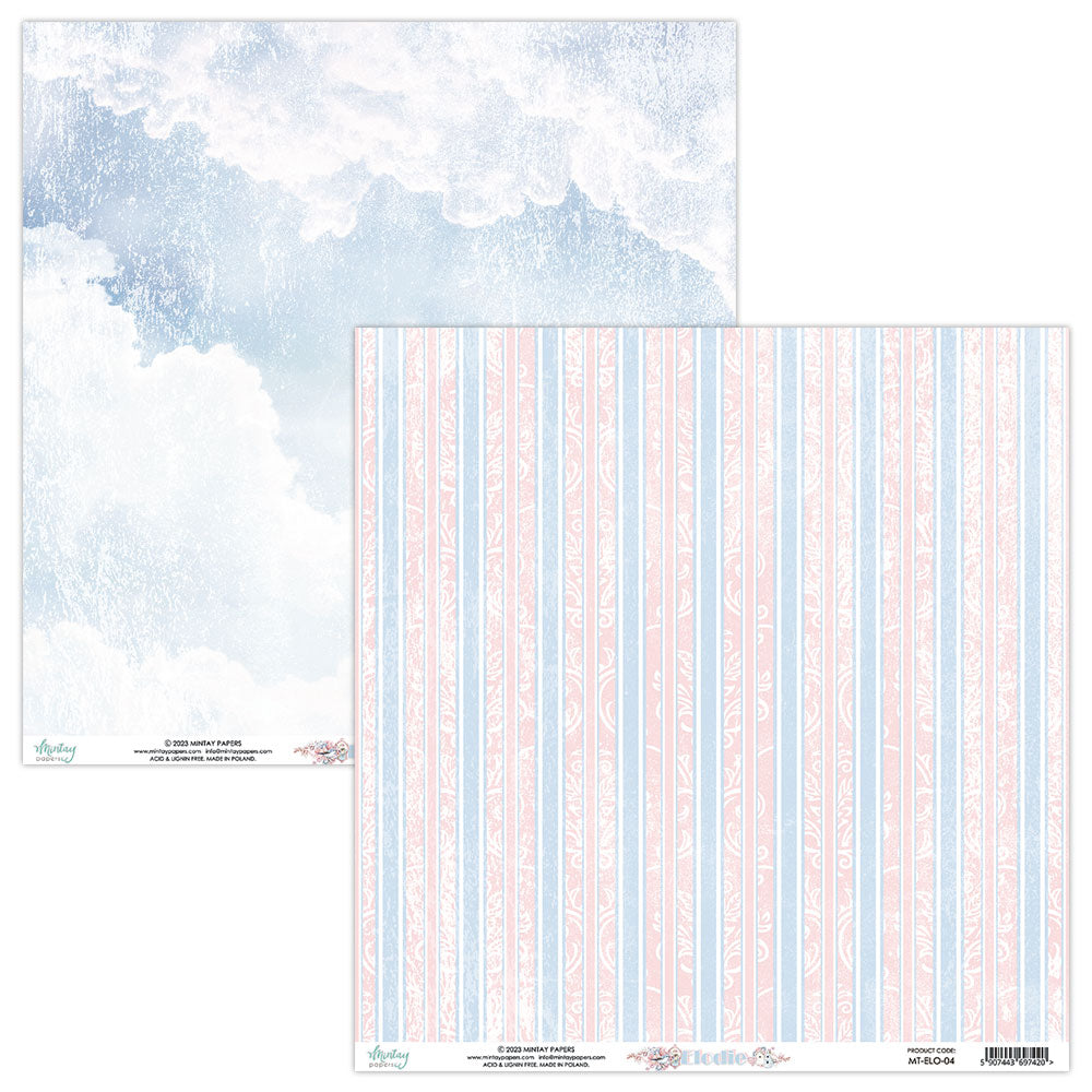Mintay Papers - Elodie Collection - 12 x 12 Double Sided Paper - Sheet 04