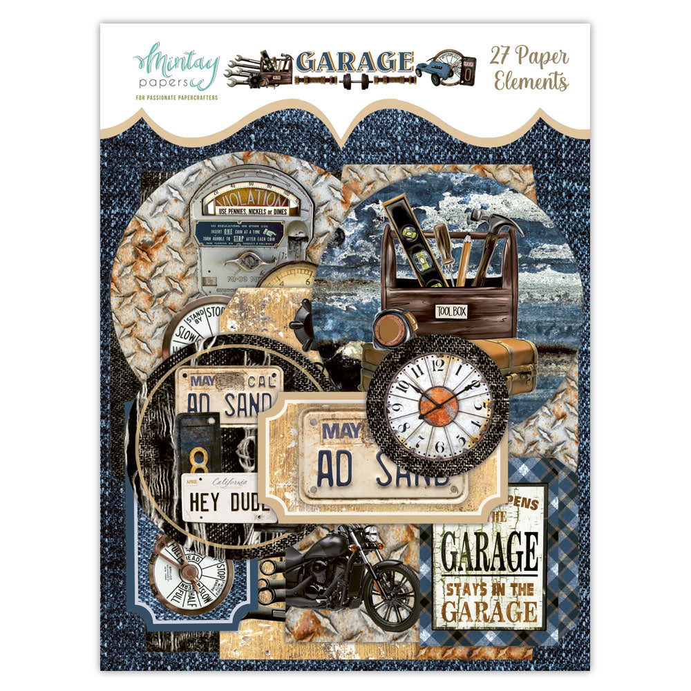 Mintay Papers - Garage Collection - Embellishments - Paper Elements