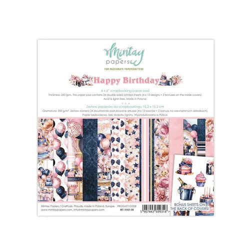 Mintay Happy Birthday 6 x 6 Paper Pad