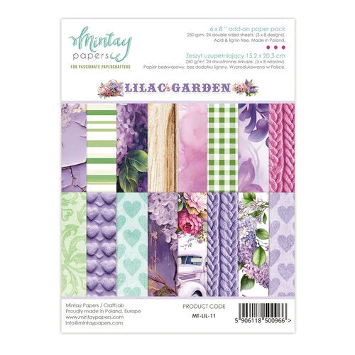Mintay Papers - Lilac Garden Collection - 6 x 8 Paper Pack - Add-On