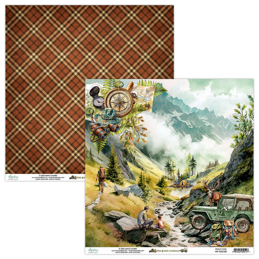 Mintay Papers - The Great Outdoors Collection - 12 x 12 Double Sided Paper - The Great Outdoors 03