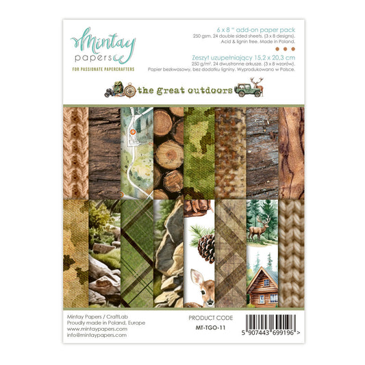 Mintay Papers - The Great Outdoors Collection - 6 X 8 Paper Pad - Add-On