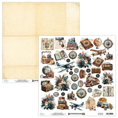 Mintay Traveller Farm-09 Doubled-Sided 12 x 12 Single Sheet - Elements