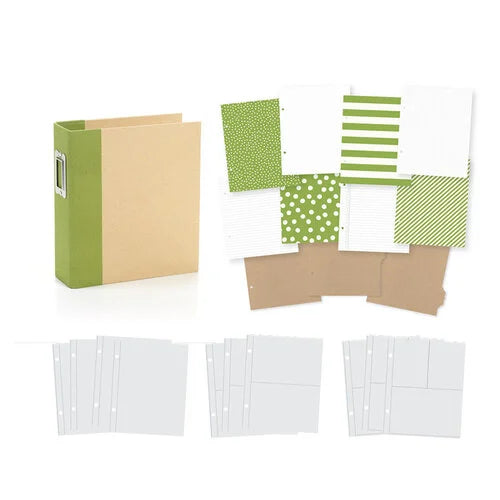 SIMPLE STORIES - 6 X 8 GREEN SN@P! BINDER