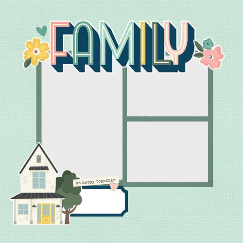 Simple Stories - Simple Pages Collection - Page Pieces - Family