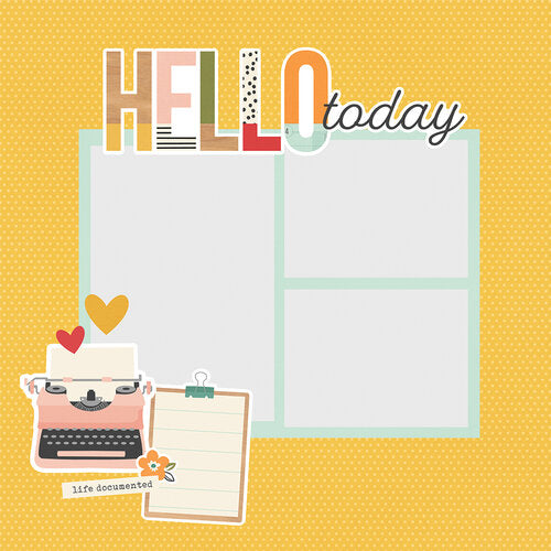 Simple Stories - Simple Pages Collection - Page Pieces - Hello Today