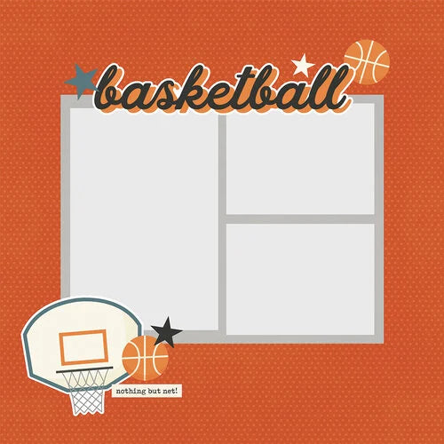 Simple Stories - Simple Pages Collection - Page Pieces - Basketball