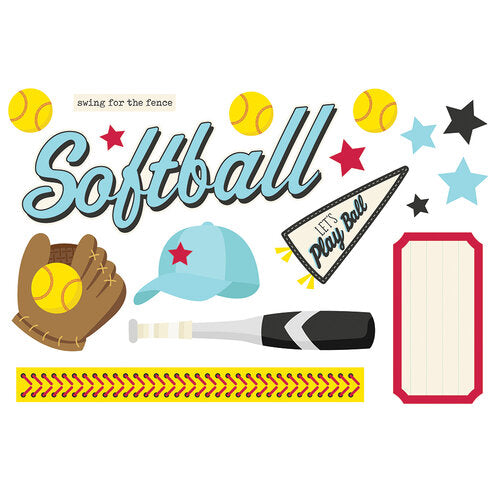 Simple Stories - Simple Pages Collection - Page Pieces - Softball