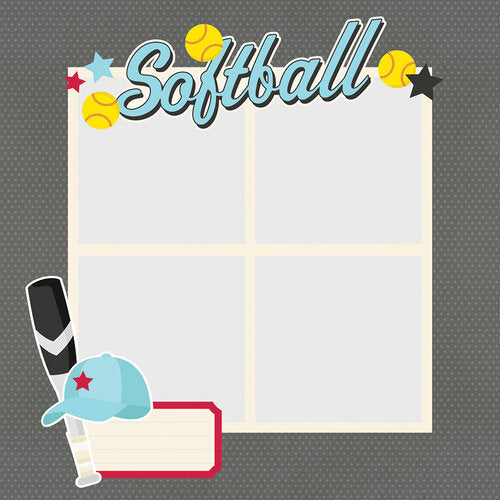 Simple Stories - Simple Pages Collection - Page Pieces - Softball