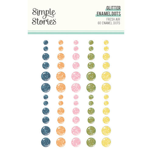 Simple Stories - Fresh Air Collection - Glitter Enamel Dots