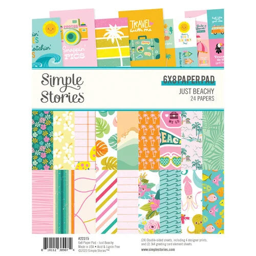 Simple Stories - Just Beachy Collection - 6 x 8 Paper Pad