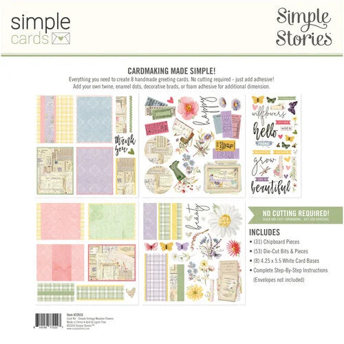 Simple Stories - Simple Vintage Meadow Flowers Collection - Simple Cards - Card Kit