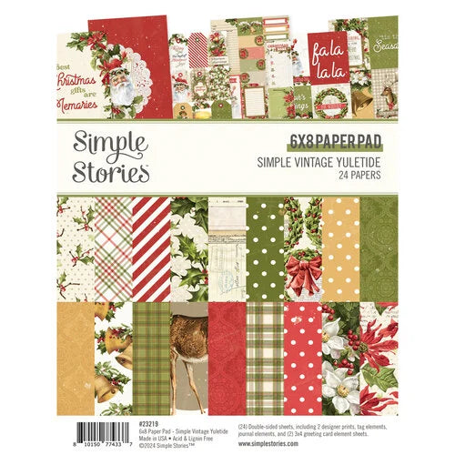 Simple Stories - Simple Vintage Yuletide Collection - 6 x 8 Paper Pad