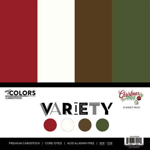 My Colors Cardstock - By PhotoPlay - Christmas Junque Collection - 12 x 12 Cardstock - Variety Pack