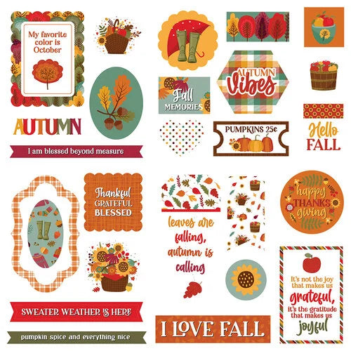 PhotoPlay - Autumn Vibes Collection - Ephemera - Die Cut Cardstock Pieces