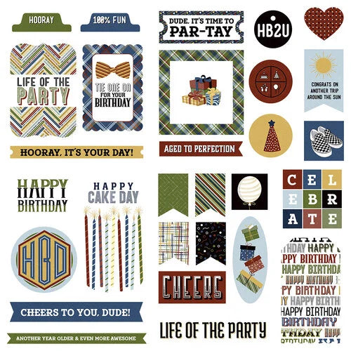 PhotoPlay - Birthday Bash Collection - Ephemera - Die Cut Cardstock Pieces