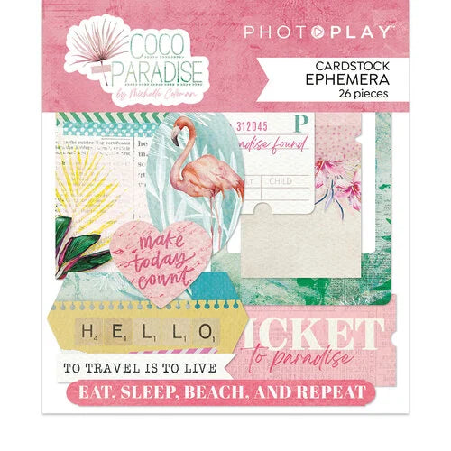 PhotoPlay - Coco Paradise Collection - Ephemera - Die Cut Cardstock Pieces