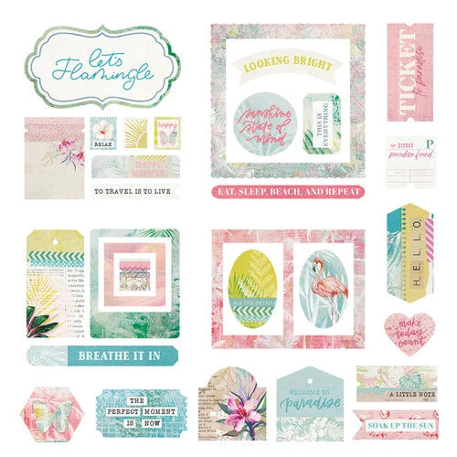 PhotoPlay - Coco Paradise Collection - Ephemera - Die Cut Cardstock Pieces