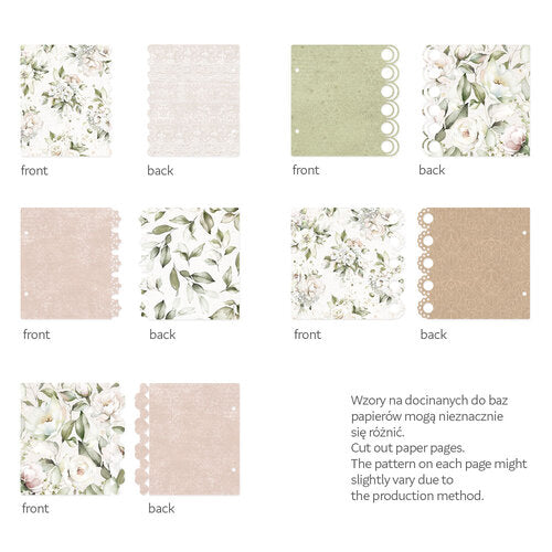 P13 - Love And Lace Collection - Light Chipboard Embellishments - Album Base - Mix And Match