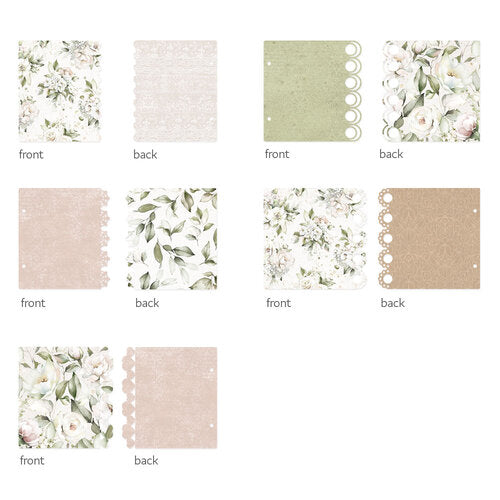 P13 - Love And Lace Collection - Light Chipboard Embellishments - Album Base - Mix And Match