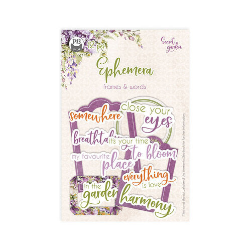 P13 Secret Garden Frames & Words - Ephemera