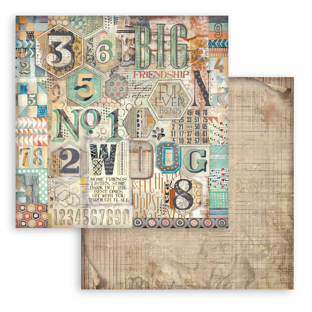 Stamperia - Furry Friends Collection - 12 x 12 Paper Pad