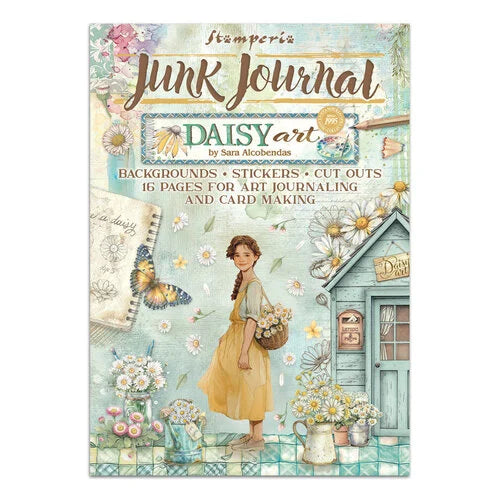 Stamperia - Daisy Art Collection - Junk Journal - Stickers, Cut-Outs, and Backgrounds