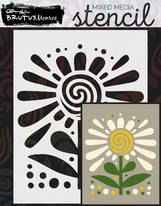 Brutus Monroe - Rooted In Kindness Collection - Stencils - A2 - Sunny Spiral
