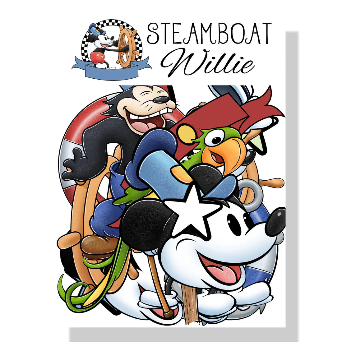 SSC Design - Steamboat Willie 12 x 12 Scrapbook Paper & Embellishment Kit