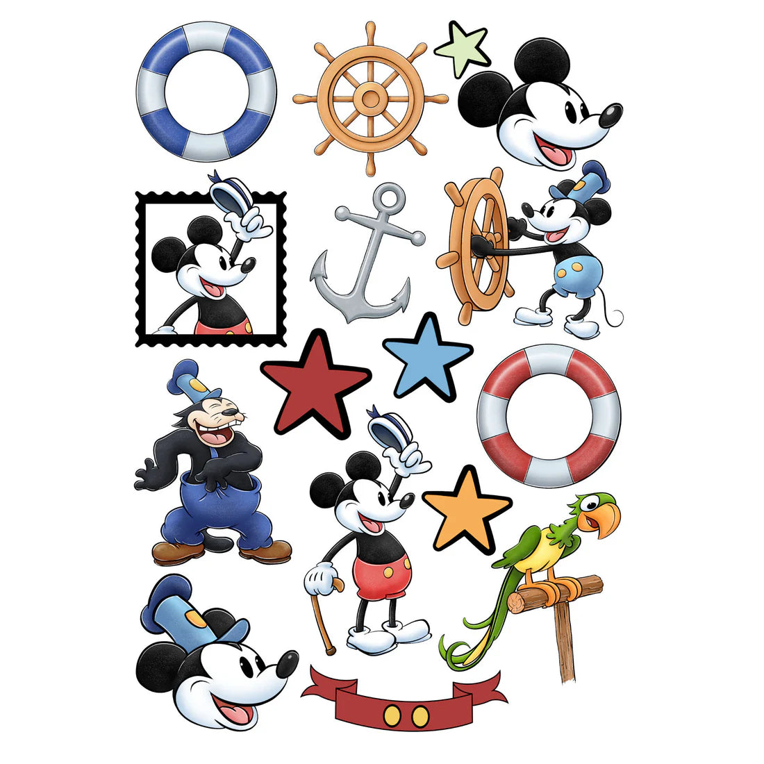 SSC Design - Steamboat Willie 12 x 12 Scrapbook Paper & Embellishment Kit