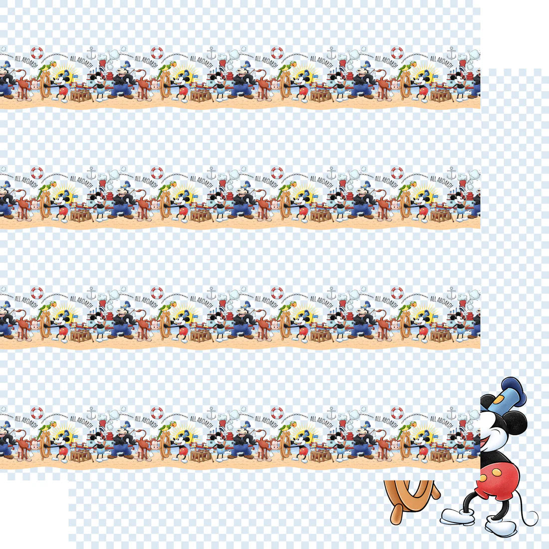 SSC Design - Steamboat Willie 12 x 12 Scrapbook Paper & Embellishment Kit