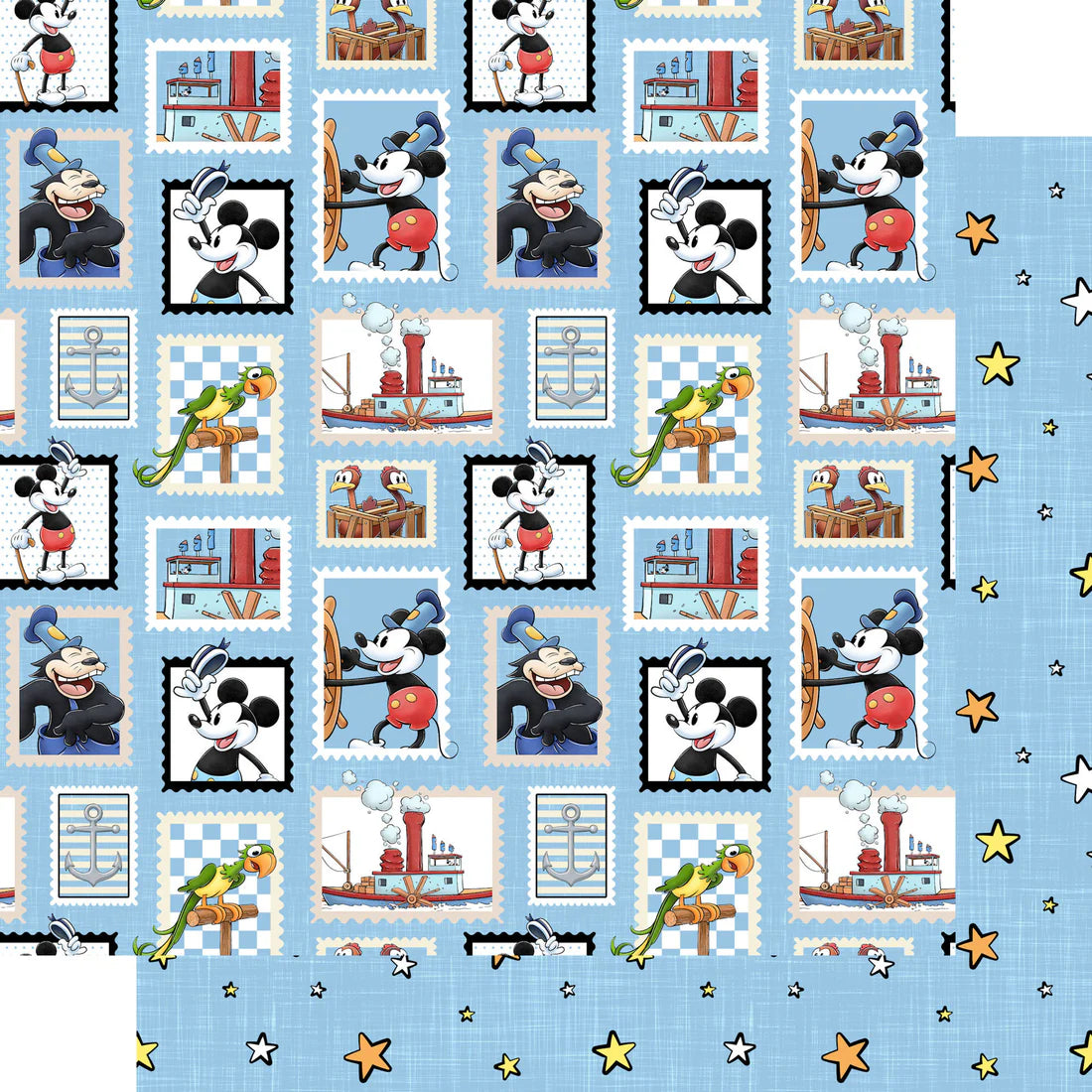 SSC Design - Steamboat Willie 12 x 12 Scrapbook Paper & Embellishment Kit