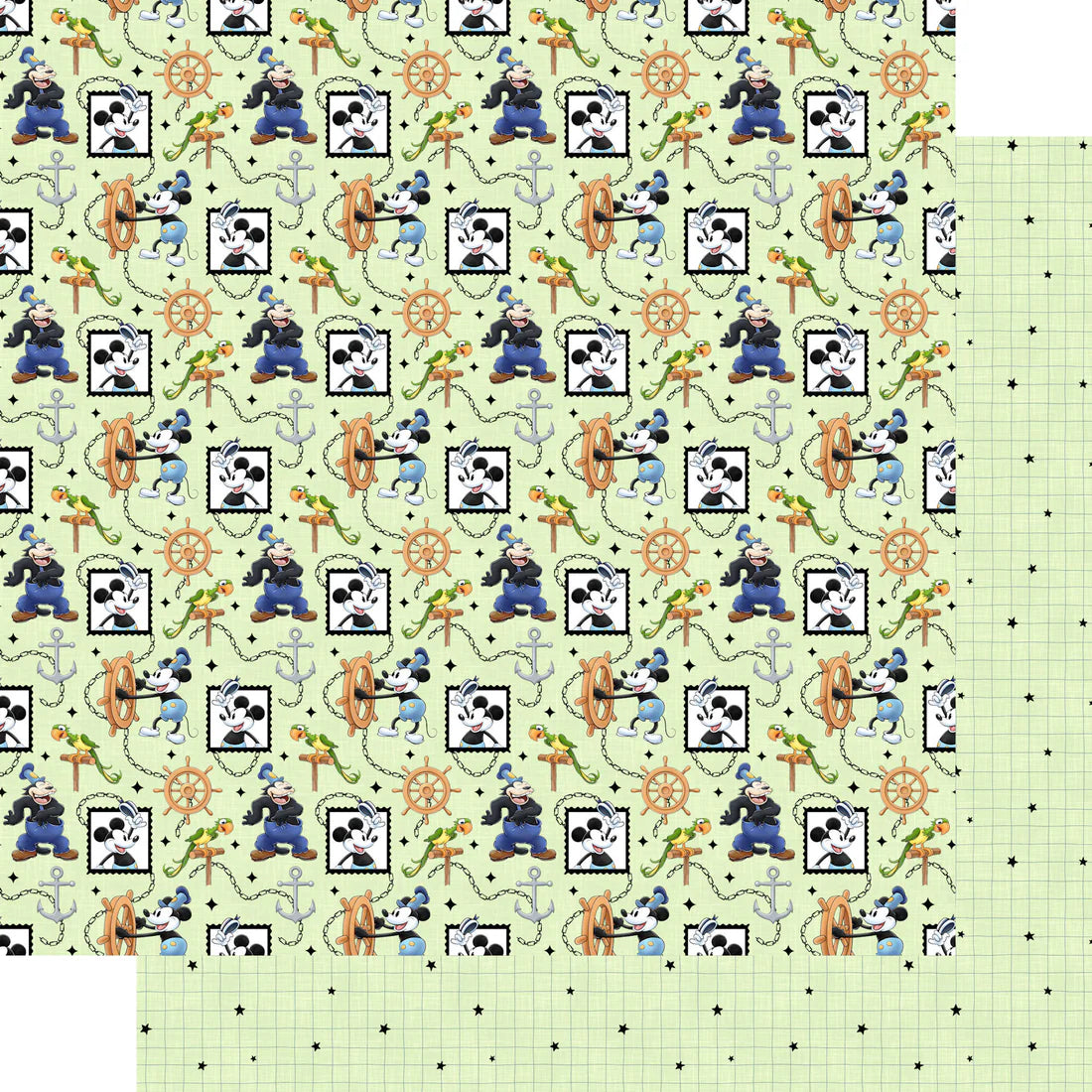 SSC Design - Steamboat Willie 12 x 12 Scrapbook Paper & Embellishment Kit