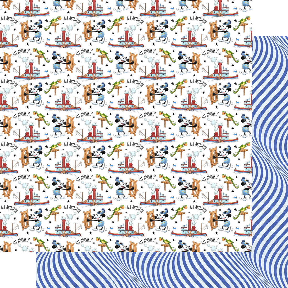 SSC Design - Steamboat Willie 12 x 12 Scrapbook Paper & Embellishment Kit