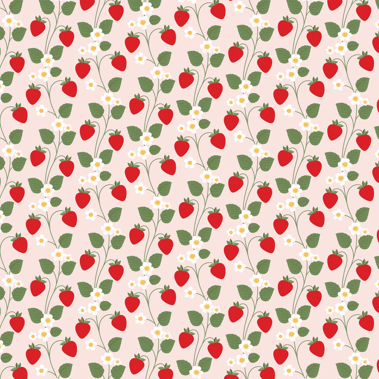 Echo Park - Strawberry Fields Collection - 12 x 12 Double Sided Paper - Blooming Berries