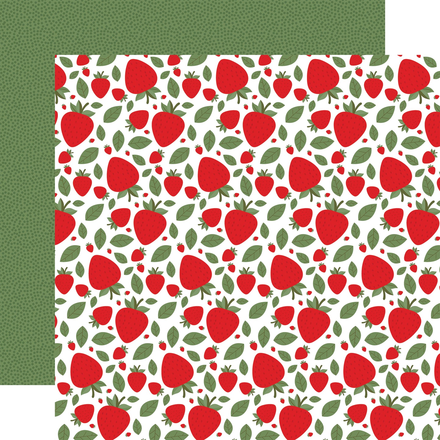 Echo Park - Strawberry Fields Collection - 12 x 12 Double Sided Paper - Picking Patch