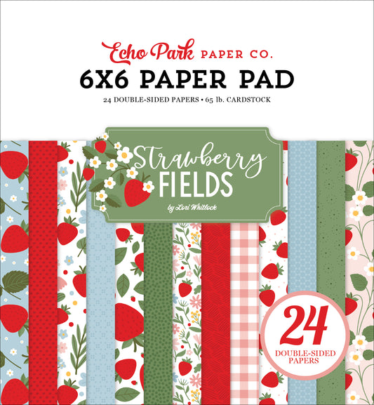 Echo Park - Strawberry Fields Collection - 6 x 6 Paper Pad