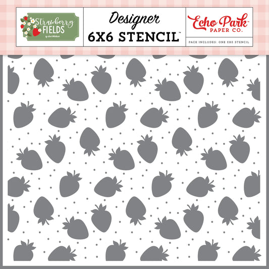 Echo Park - Strawberry Fields Collection - Stencil - Strawberry Dream