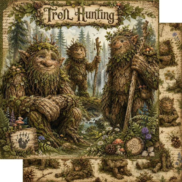 SSC Designs  - 12 x 12 Double Sided Scrapbook Paper - Troll Hunting