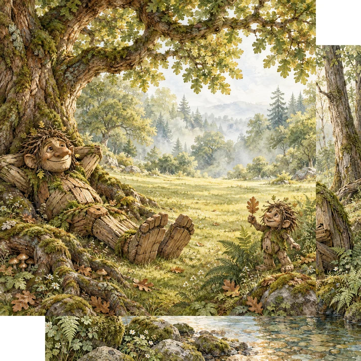 SSC Designs  - Troll Hunting Collection - 12 x 12 Double Sided Scrapbook Paper - Relaxing