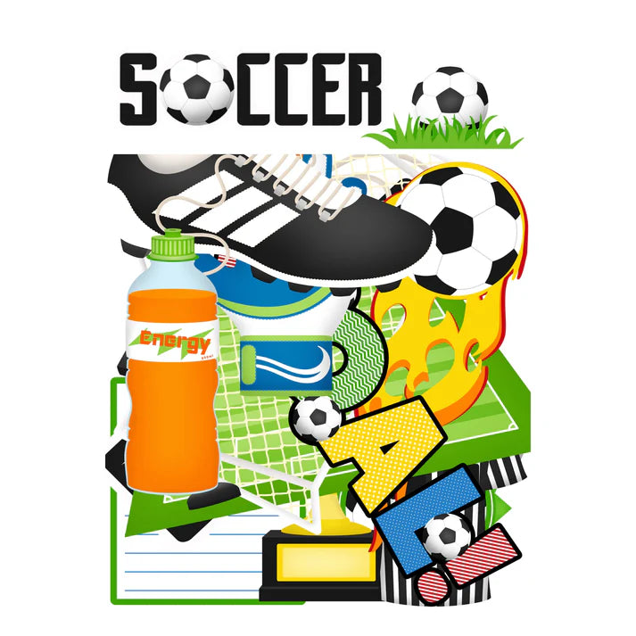 SSC Designs - Soccer Season 12 x 12 Scrapbook Paper & Embellishment Kit