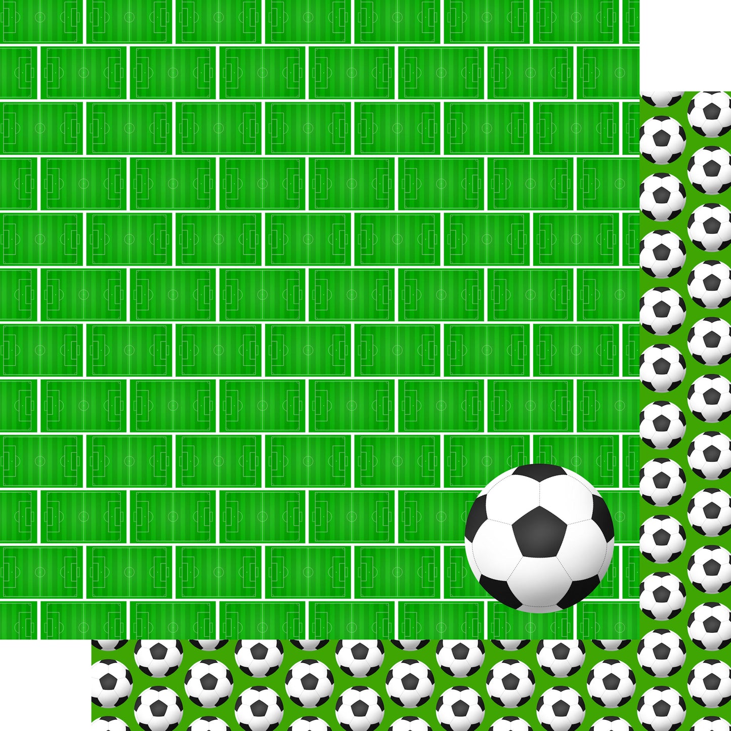 SSC Designs - Soccer Season 12 x 12 Scrapbook Paper & Embellishment Kit