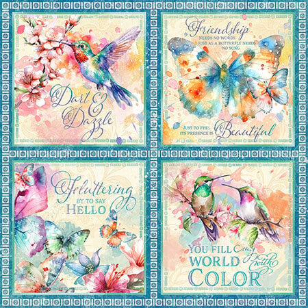 Graphic 45 - Flight of Fancy Collection - 12 x 12 Double-Side Designer Cardstock - Dart And Dazzle