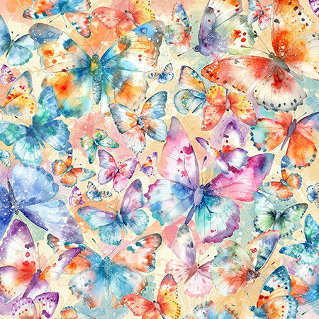 Graphic 45 - Flight of Fancy Collection - 12 x 12 Double-Side Designer Cardstock - Butterfly Wishes