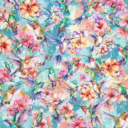 Graphic 45 - Flight of Fancy Collection - 12 x 12 Double-Side Designer Cardstock - Happy Hummingbirds