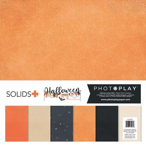 PhotoPlay - Halloween Junque Collection - 12 x 12 Solids Plus Paper Pack