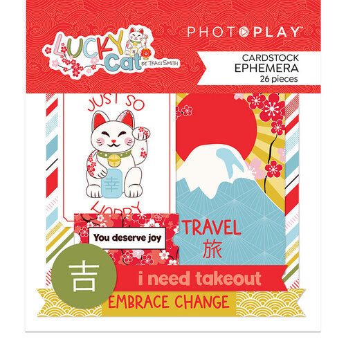 PhotoPlay - Lucky Cat Collection - Ephemera - Die Cut Cardstock Pieces