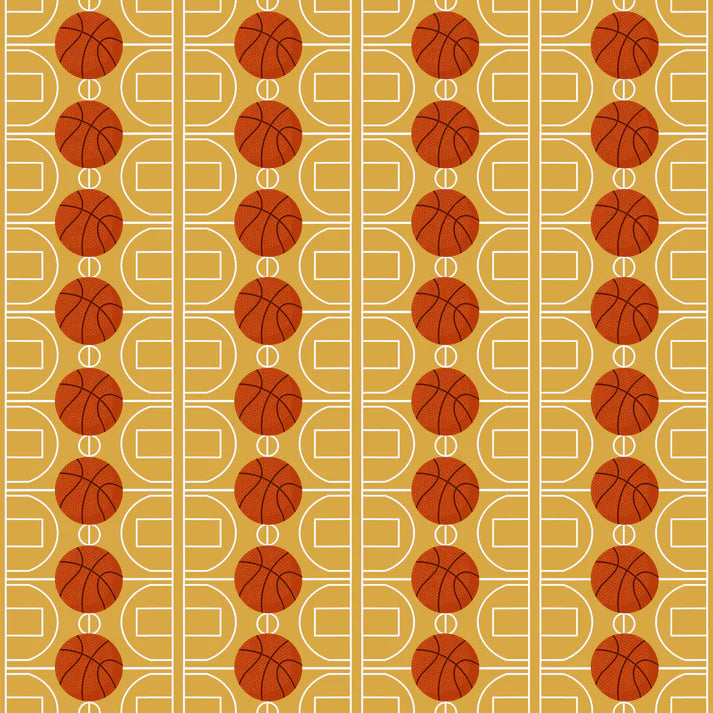 SSC Designs - Sports Beat Collection - 12 x 12 Double-Sided Scrapbook Paper - Basketball Heartbeat