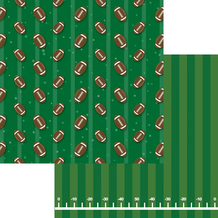 SSC Designs - Sports Beat Collection -  12 x 12 Double-Sided Scrapbook Paper - Field Goal